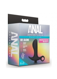 Черный анальный вибратор Silicone Vibrating Prostate Massager 01 - 10,8 см. - Blush Novelties - в Мурманске купить с доставкой