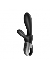 Черный анальный вибратор Heat Climax+ с функцией нагрева - 20,6 см. - Satisfyer - в Мурманске купить с доставкой