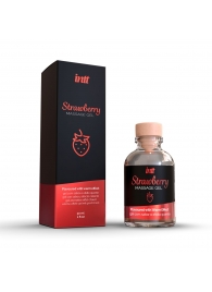 Массажный гель с ароматом клубники Strawberry - 30 мл. - INTT - купить с доставкой в Мурманске