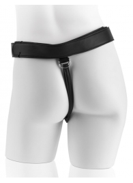 Страпон с телесной насадкой 7  Uncut with Strap on Harness - 18 см. - Pipedream - купить с доставкой в Мурманске