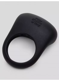 Черное эрекционное виброкольцо Sensation Rechargeable Vibrating Love Ring - Fifty Shades of Grey - в Мурманске купить с доставкой