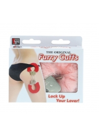 Металлические наручники с розовой меховой опушкой METAL HANDCUFF WITH PLUSH PINK - Dream Toys - купить с доставкой в Мурманске