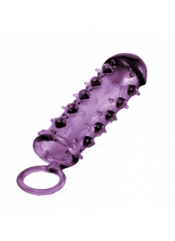 Закрытая фиолетовая насадка с пупырышками SAMURAI PENIS SLEEVE PURPLE - 14,5 см. - NMC - в Мурманске купить с доставкой