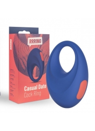 Синее эрекционное кольцо RRRING Casual Date Cock Ring - FeelzToys - в Мурманске купить с доставкой