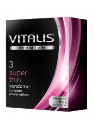 Ультратонкие презервативы VITALIS PREMIUM super thin - 3 шт. - Vitalis - купить с доставкой в Мурманске