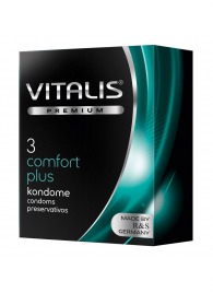 Контурные презервативы VITALIS PREMIUM comfort plus - 3 шт. - Vitalis - купить с доставкой в Мурманске