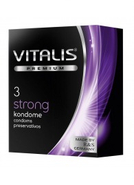 Презервативы с утолщенной стенкой VITALIS PREMIUM strong - 3 шт. - Vitalis - купить с доставкой в Мурманске
