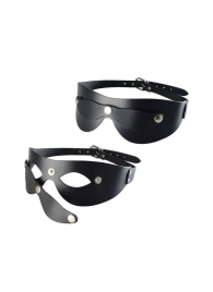 Черная кожаная маска  Новичок - Sitabella - купить с доставкой в Мурманске