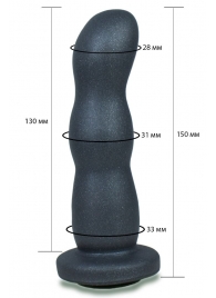 Черная анальная рельефная насадка-фаллоимитатор - 15 см. - LOVETOY (А-Полимер) - купить с доставкой в Мурманске
