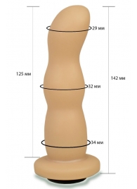 Телесная рельефная насадка Harness - 14,2 см. - LOVETOY (А-Полимер) - купить с доставкой в Мурманске