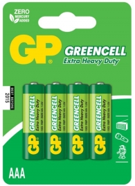 Батарейки солевые GP GreenCell AAA/R03G - 4 шт. - Элементы питания - купить с доставкой в Мурманске