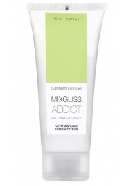 Смазка на водной основе Mixgliss Addict с ароматом цитруса - 70 мл. - Mixgliss - купить с доставкой в Мурманске