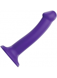 Фиолетовый фаллоимитатор-насадка Strap-On-Me Dildo Dual Density size M - 18 см. - Strap-on-me - купить с доставкой в Мурманске