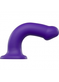 Фиолетовый фаллоимитатор-насадка Strap-On-Me Dildo Dual Density size L - 19 см. - Strap-on-me - купить с доставкой в Мурманске