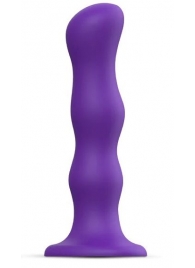 Фиолетовая насадка Strap-On-Me Dildo Geisha Balls size M - Strap-on-me - купить с доставкой в Мурманске