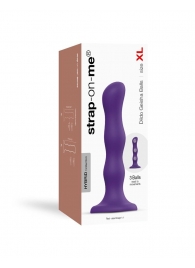 Фиолетовая насадка Strap-On-Me Dildo Geisha Balls size XL - Strap-on-me - купить с доставкой в Мурманске