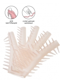 Телесная перчатка-мастубратор для чувственного массажа - Штучки-дрючки - в Мурманске купить с доставкой