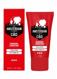 Пролонгирующий лубрикант Numbing CBD from Amsterdam - 50 мл. - Shots Media BV - купить с доставкой в Мурманске