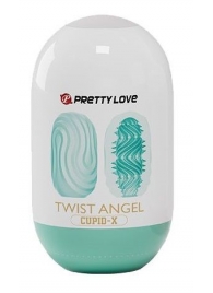 Бирюзовый мастурбатор-яйцо Twist Angel - Baile - в Мурманске купить с доставкой