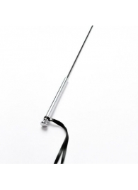 Черный кожаный стек с гладкой ручкой - 55 см. - Crazy Handmade - купить с доставкой в Мурманске