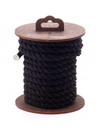 Черная хлопковая веревка для бондажа на катушке - 5 м. - Crazy Handmade - купить с доставкой в Мурманске
