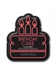 Лубрикант на водной основе со вкусом торта с кремом Wicked Aqua Birthday cake - 3 мл. - Wicked - купить с доставкой в Мурманске