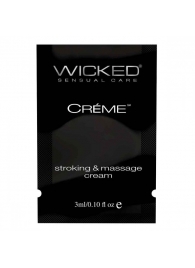 Крем для массажа и мастурбации Wicked Stroking and Massage Creme - 3 мл. - Wicked - купить с доставкой в Мурманске