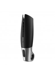 Черный мастурбатор с вибрацией Power Masturbator - Satisfyer - в Мурманске купить с доставкой