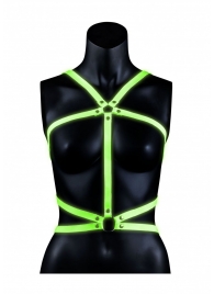 Портупея Body Harness с неоновым эффектом - размер L-XL - Shots Media BV - купить с доставкой в Мурманске