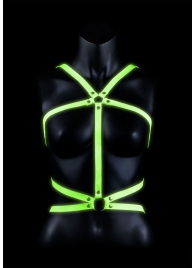 Портупея Body Harness с неоновым эффектом - размер L-XL - Shots Media BV - купить с доставкой в Мурманске