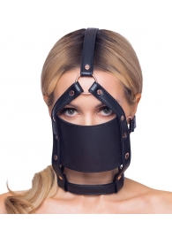 Черный намордник с кляпом-шаром Head Harness With A Gag - Orion - купить с доставкой в Мурманске