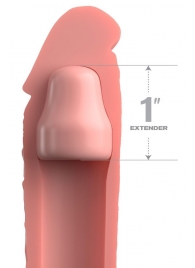 Телесная насадка-удлинитель 1 Inch Silicone X-tension - 17,8 см. - Pipedream - в Мурманске купить с доставкой
