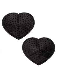 Черные пэстисы в форме сердечек Heart Pasties - California Exotic Novelties - купить с доставкой в Мурманске