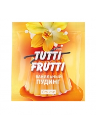 Пробник гель-смазки Tutti-frutti со вкусом ванильного пудинга - 4 гр. - Биоритм - купить с доставкой в Мурманске