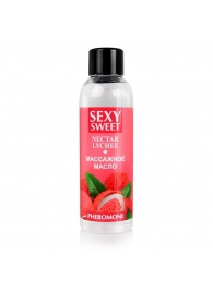 Массажное масло Sexy Sweet Nectar Lychee с феромонами и ароматом личи - 75 мл. - Биоритм - купить с доставкой в Мурманске