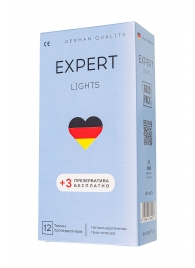 Ультратонкие презервативы EXPERT Lights - 12 шт.(+3 в подарок) - Expert - купить с доставкой в Мурманске