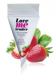 Съедобное согревающее массажное масло Love Me Tender Strawberry с ароматом клубники - 10 мл. - Love to Love - купить с доставкой в Мурманске