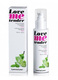 Съедобное согревающее массажное масло Love Me Tender Mojito с ароматом мохито - 100 мл. - Love to Love - купить с доставкой в Мурманске
