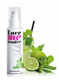 Съедобное согревающее массажное масло Love Me Tender Mojito с ароматом мохито - 100 мл. - Love to Love - купить с доставкой в Мурманске