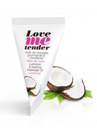 Съедобное согревающее массажное масло Love Me Tender Cocos с ароматом кокоса - 10 мл. - Love to Love - купить с доставкой в Мурманске