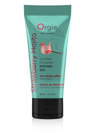 Съедобный интимный гель Orgie Lube Tube Cocktail Strawberry Mojito - 50 мл. - ORGIE - купить с доставкой в Мурманске