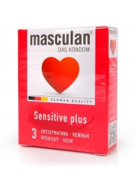 Презервативы Masculan Sensitive plus - 3 шт. - Masculan - купить с доставкой в Мурманске