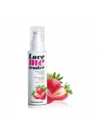 Съедобное согревающее массажное масло Love Me Tender Strawberry с ароматом клубники - 100 мл. - Love to Love - купить с доставкой в Мурманске