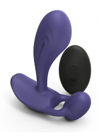 Темно-синий вибромассажер Witty P G Vibrator with Remote Control - Love to Love - в Мурманске купить с доставкой
