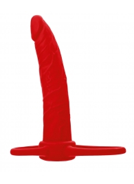 Красная насадка на пенис для двойного проникновения Black Red - 16,5 см. - ToyFa - купить с доставкой в Мурманске