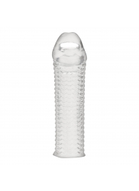 Текстурированная насадка на пенис Clear Textured Penis Enhancing Sleeve Extension - 16,5 см. - BlueLine - в Мурманске купить с доставкой