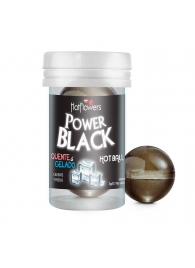 Интимный гель Power Black Hot Ball с охлаждающе-разогревающим эффектом (2 шарика по 3 гр.) - HotFlowers - купить с доставкой в Мурманске