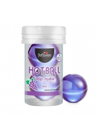 Лубрикант на масляной основе Hot Ball Beija Muito с ароматом винограда (2 шарика по 3 гр.) - HotFlowers - купить с доставкой в Мурманске