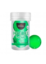 Лубрикант на масляной основе Hot Ball Beija Muito с ароматом мяты (2 шарика по 3 гр.) - HotFlowers - купить с доставкой в Мурманске