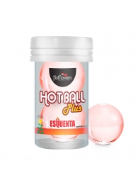 Лубрикант на масляной основе Hot Ball Plus с разогревающим эффектом (2 шарика по 3 гр.) - HotFlowers - купить с доставкой в Мурманске